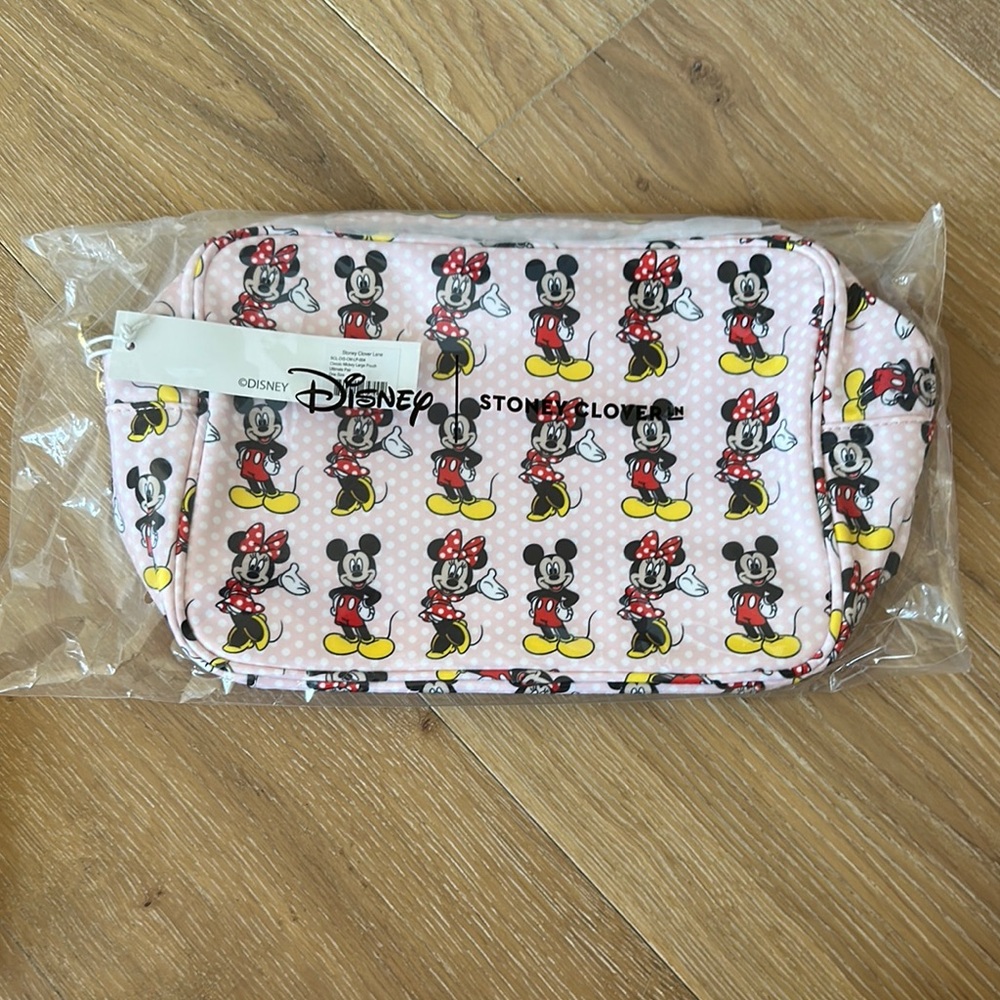 Stoney Clover Lane Disney Mickey & Minnie Yours Truly Large Pouch